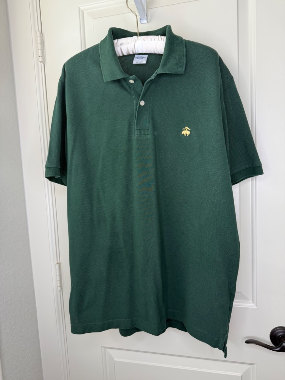 Brooks Brothers Slim Fit Performance Polo Green Shirt Size XL